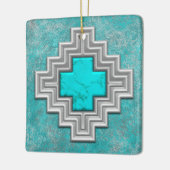 Southwest Turquoise Keramisch Ornament (Links)
