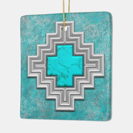 Southwest Turquoise Keramisch Ornament (Links)