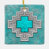 Southwest Turquoise Keramisch Ornament (Voorkant)