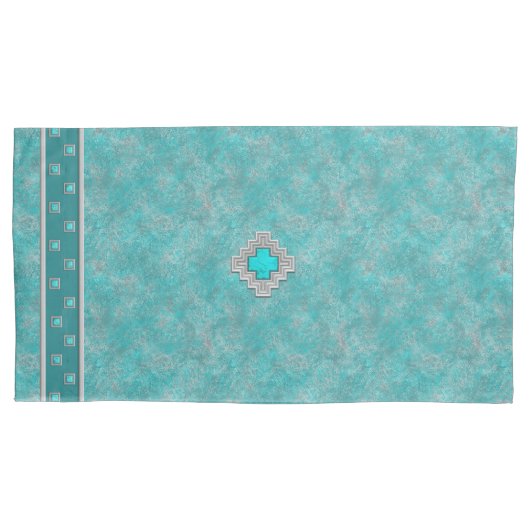 Southwest Turquoise Kussensloop (Voorkant-Links)