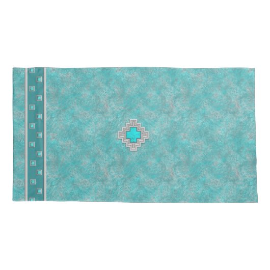 Southwest Turquoise Kussensloop (Achterkant-Links)