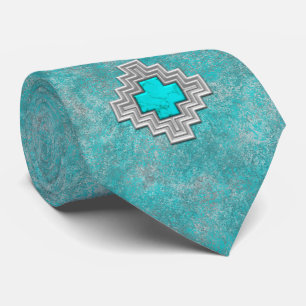 Southwest Turquoise Stone Design Stropdas