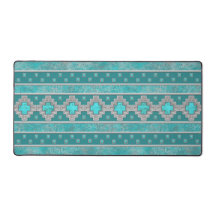 Southwest Turquoise Stone Geometric Pattern