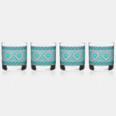 Southwest Turquoise Stone Geometric Pattern Whisky Glas (Rechts)