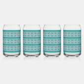 Southwest Turquoise Stones Geometric Pattern Blikvorm Glas (Achterkant)