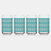 Southwest Turquoise Stones Geometric Pattern Blikvorm Glas (Rechts)