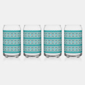 Southwest Turquoise Stones Geometric Pattern Blikvorm Glas (Voorkant)