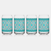 Southwest Turquoise Stones Geometric Pattern Blikvorm Glas (Voorkant)