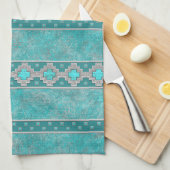 Southwest Turquoise Theedoek (Quarter Fold)