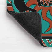 Southwest Turquoise Tribal Sun Kokopelli Muismat (Hoek)