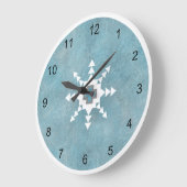 Southwest Turquoise Winter Snowflake Geometric Grote Klok (Hoek)