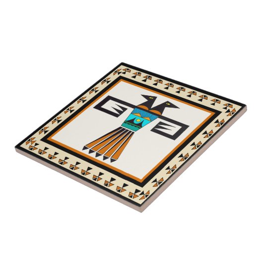 Southwest Twin Bird Head Tegeltje (Zijkant)