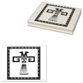 Southwest Two Headed Bird Design Stamp Rubberstempel (Gestempeld)