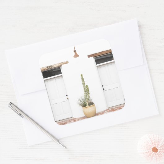 Southwest White Entry Vierkante Sticker (Envelop)