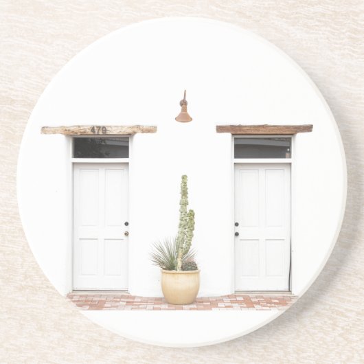 Southwest White Entry Zandsteen Onderzetter (Voorkant)