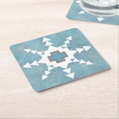 Southwest Winter Geometric Snowflake Design Kartonnen Onderzetters (Schuin)