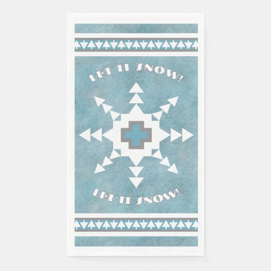 Southwest Winter Geometric Snowflake Personalized Servet (Voorkant)