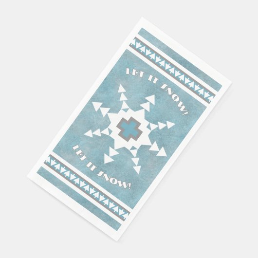 Southwest Winter Geometric Snowflake Personalized Servet (Hoek)