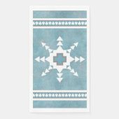 Southwest Winter Geometric Snowflake & Pine Trees Servet (Voorkant)