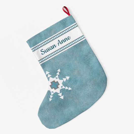 Southwest Winter Gepersonaliseerd Grote Kerstsok (Achterkant (Hangend))