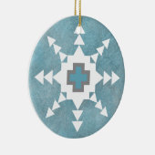 Southwest Winter Snowflake Keramisch Ornament (Rechts)