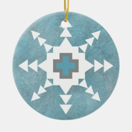 Southwest Winter Snowflake Keramisch Ornament
