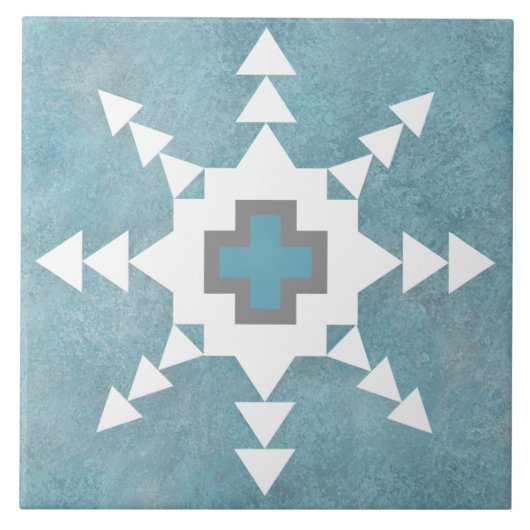 Southwest Winter Snowflake Tegeltje (Voorkant)