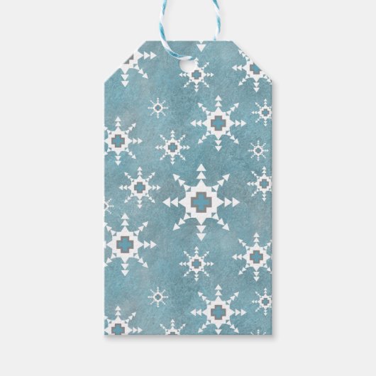 Southwest Winter Snowflakes Cadeaulabel (Voorkant)