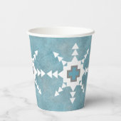Southwest Winter Snowflakes Papieren Bekers (Achterkant)