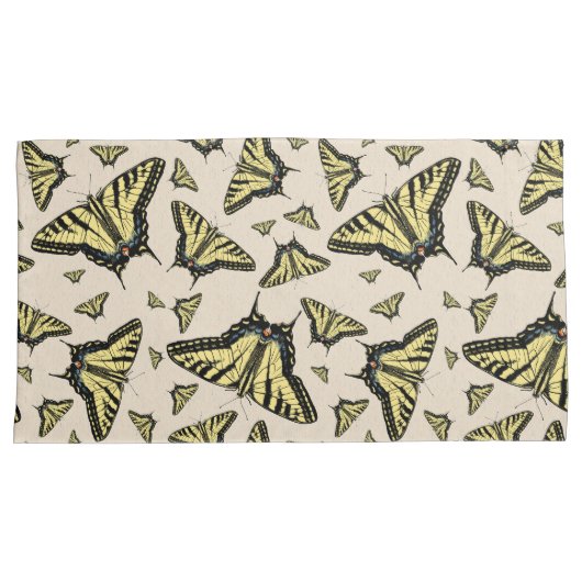 Southwest Yellow Swallowtail Butterflies King Kussensloop (Voorkant-Rechts)