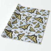 Southwest Yellow Swallowtail Butterflies Patroon Cadeaupapier (Uitgerold)