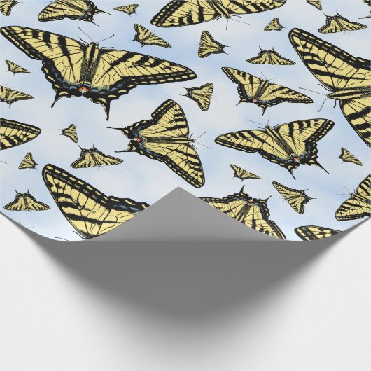 Southwest Yellow Swallowtail Butterflies Patroon Cadeaupapier (Hoek)