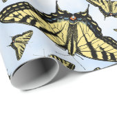Southwest Yellow Swallowtail Butterflies Patroon Cadeaupapier (Rol Hoek)