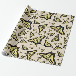 Southwest Yellow Swallowtail Butterflies Patroon Cadeaupapier