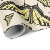 Southwest Yellow Swallowtail Butterflies Patroon Cadeaupapier (Rol Hoek)