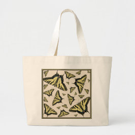 Southwest Yellow Swallowtail Butterflies Patroon Grote Tote Bag