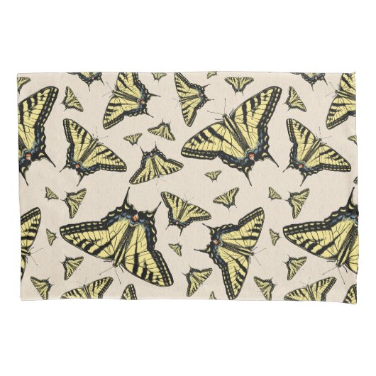 Southwest Yellow Swallowtail Butterflies Standard Kussensloop (Voorkant-Links)