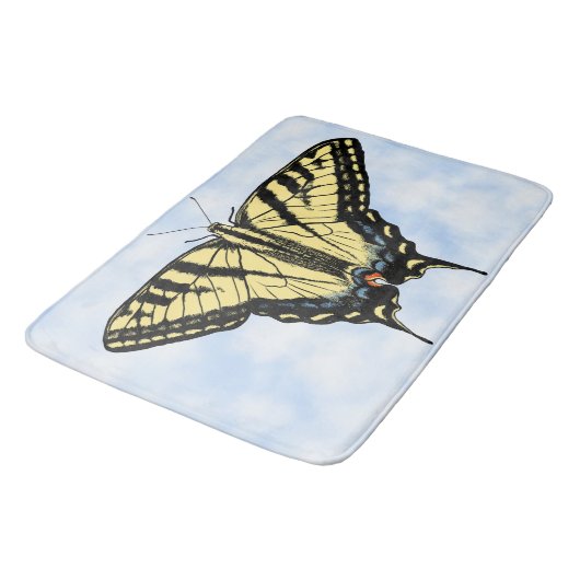 Southwest Yellow Swallowtail Butterfly Blue Sky Badmat (Gekanteld)
