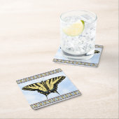 Southwest Yellow Swallowtail Butterfly Blue Sky Kartonnen Onderzetters (Insitu)