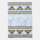 Southwest Yellow Swallowtail Butterfly Blue Sky Theedoek (Verticaal)