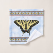 Southwest Yellow Swallowtail Butterfly Geometric Bad Handdoek (Wasdoekje)
