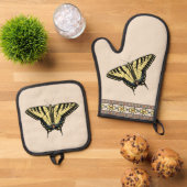 Southwest Yellow Swallowtail Butterfly Ovenwant & Pannenlap Set (Top down)