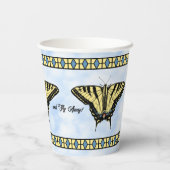 Southwest Yellow Swallowtail Butterfly Personalize Papieren Bekers (Achterkant)