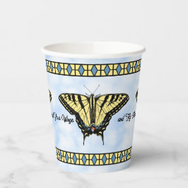 Southwest Yellow Swallowtail Butterfly Personalize Papieren Bekers