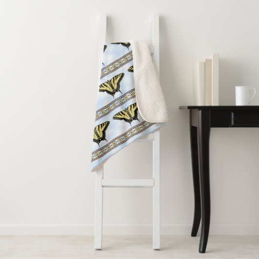 Southwest Yellow Swallowtail Butterfly Small Sherpa Deken (In situ)