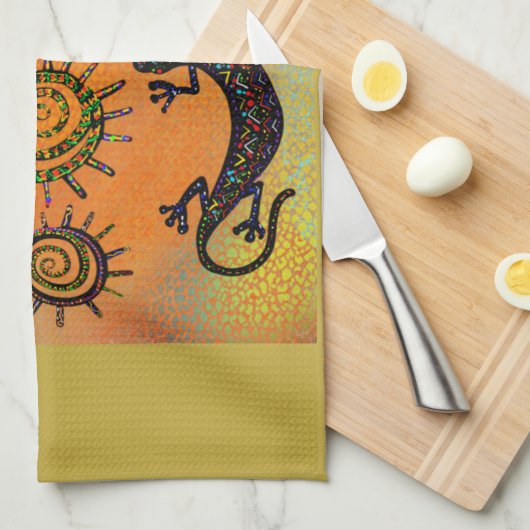 SOUTHWESTELIJKE LIZARD THEEDOEK (Quarter Fold)