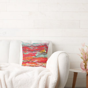 Southwestern Abstract Design in roze kleuren Kussen