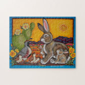 Southwestern Animals Wildlife Rabbit Quail Puzzle Legpuzzel (Horizontaal)