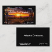 Southwestern Arizona Desert Sunset Visitekaartje (Voorkant / Achterkant)