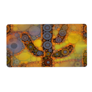 Southwestern Arizona Saguaro Cactus Mosaic Design Etiket